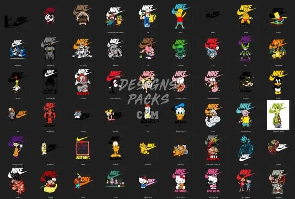 99 Sport Cartoon Brand Designs Bundle PNG