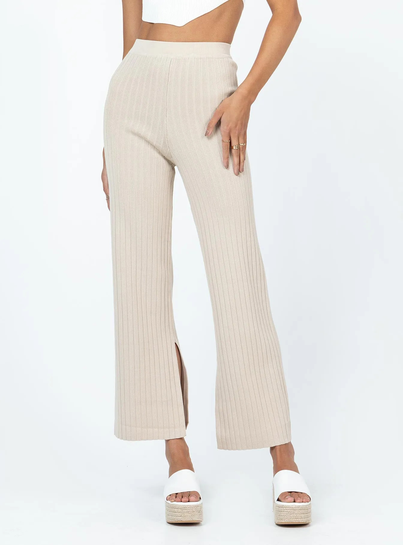 Allen Ribbed Pants Cream