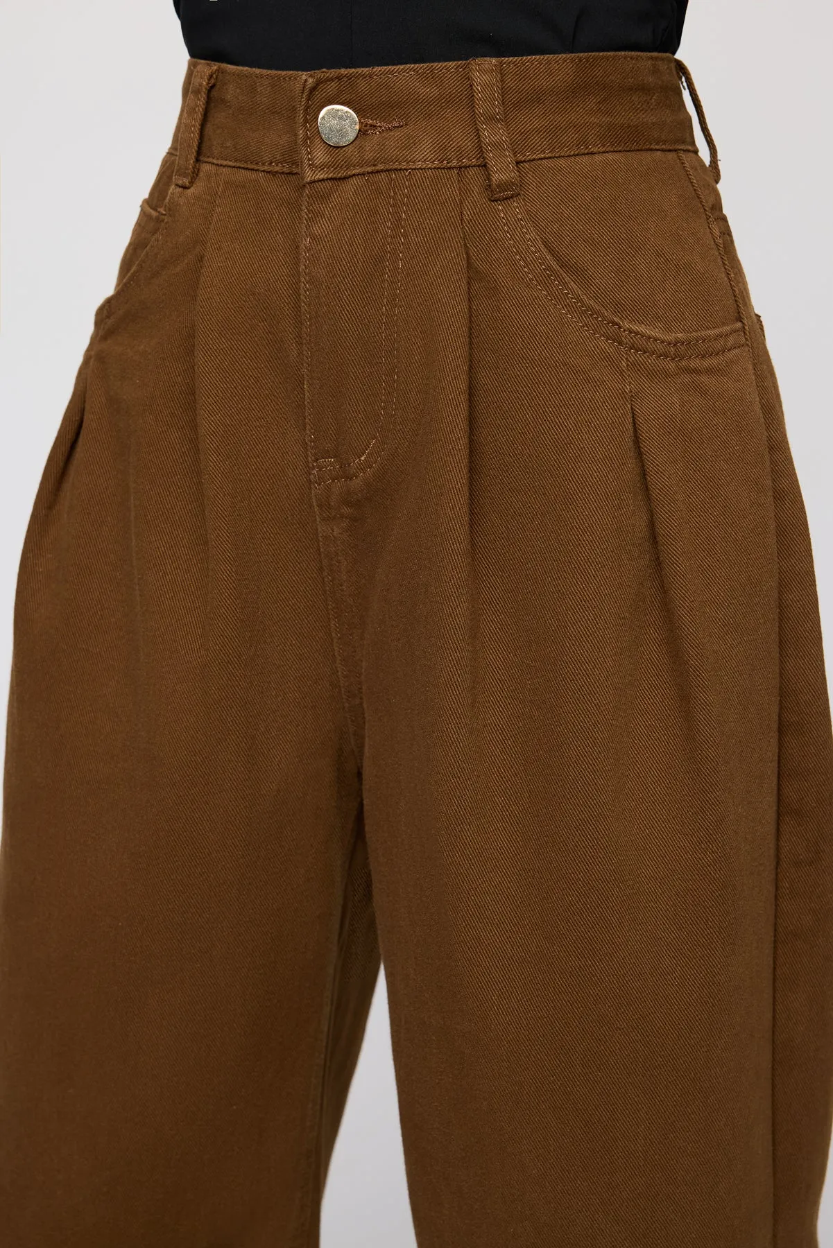 Bento Brown Denim Korean Pants