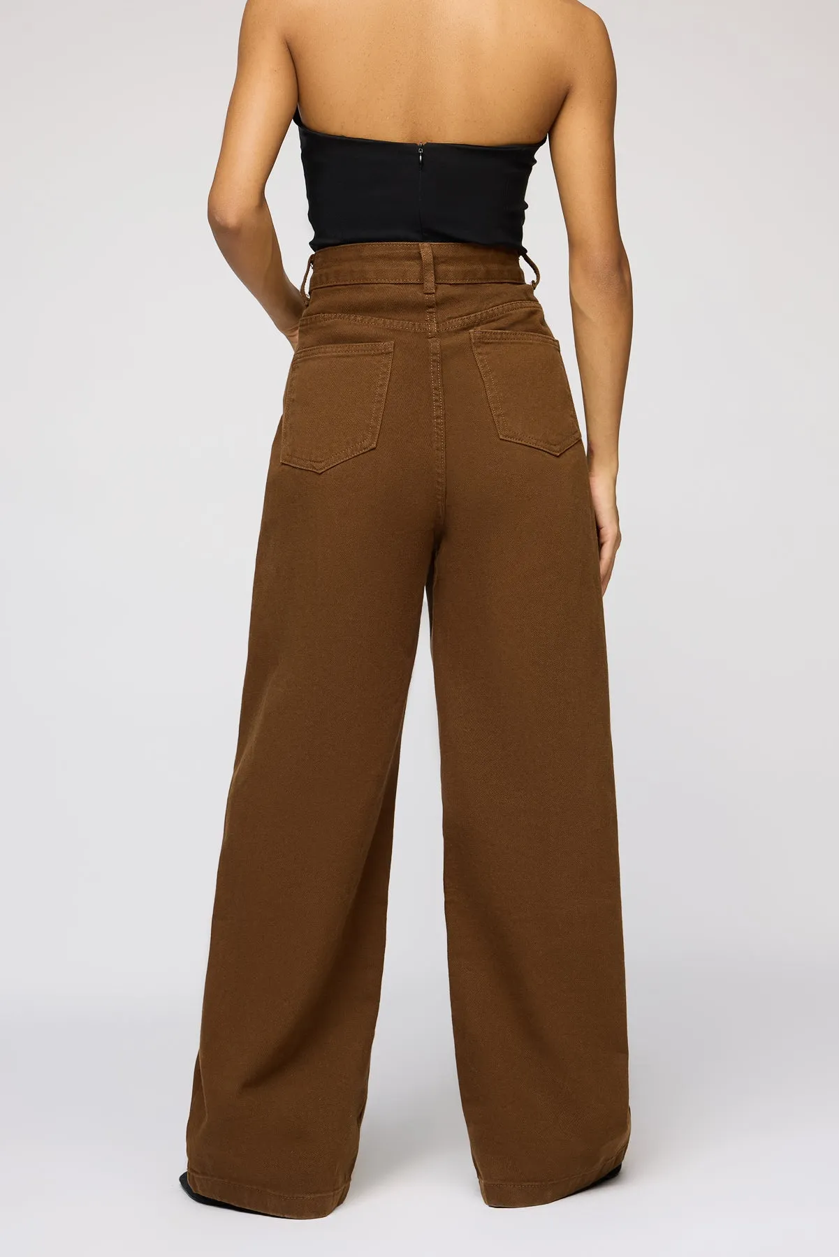 Bento Brown Denim Korean Pants