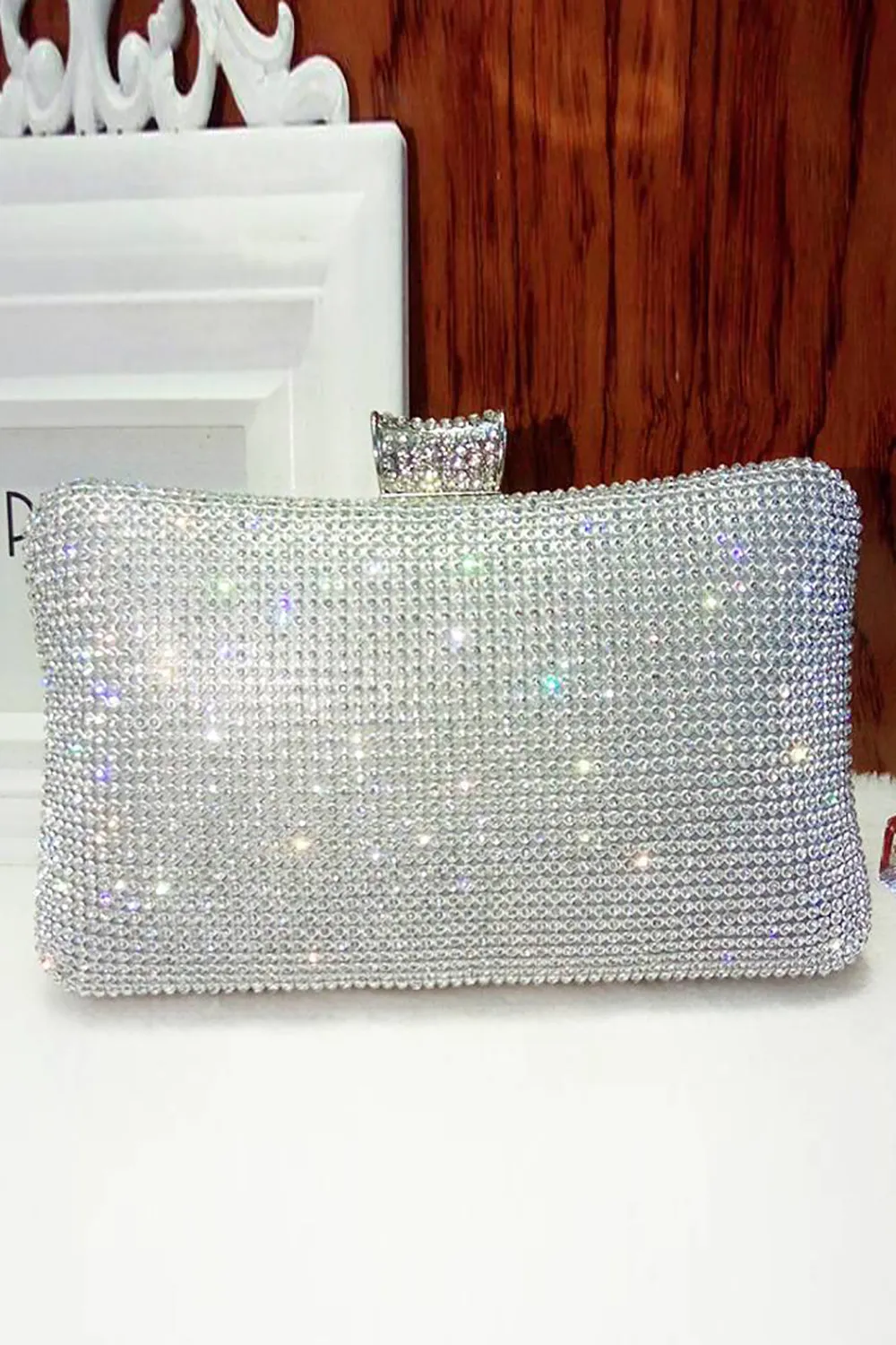 Black Spakly Rhinestone Evening Handbag