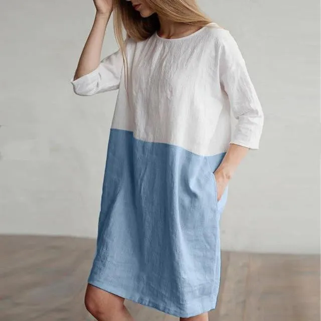 Casual Oversize Loose Pockets Tunic Dress