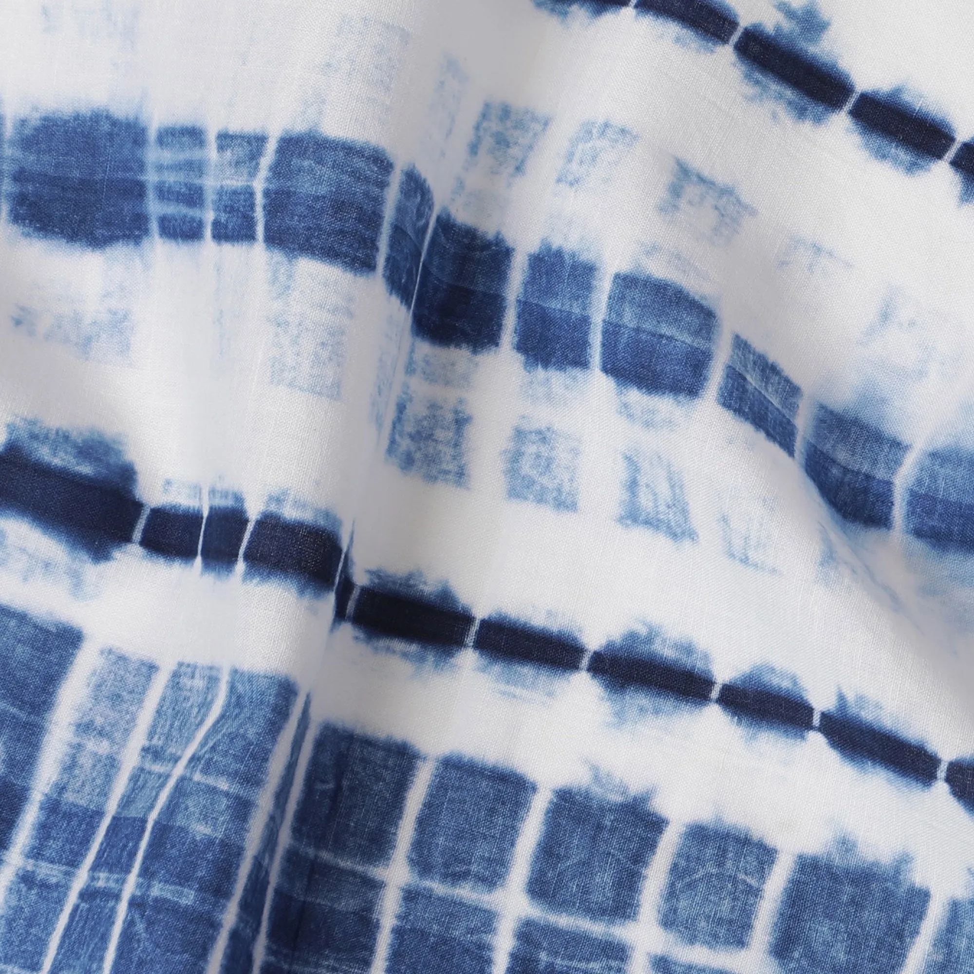 Classic Blue and White Tie-Dye Cotton Lawn Fabric, 110 cm Width-D19660