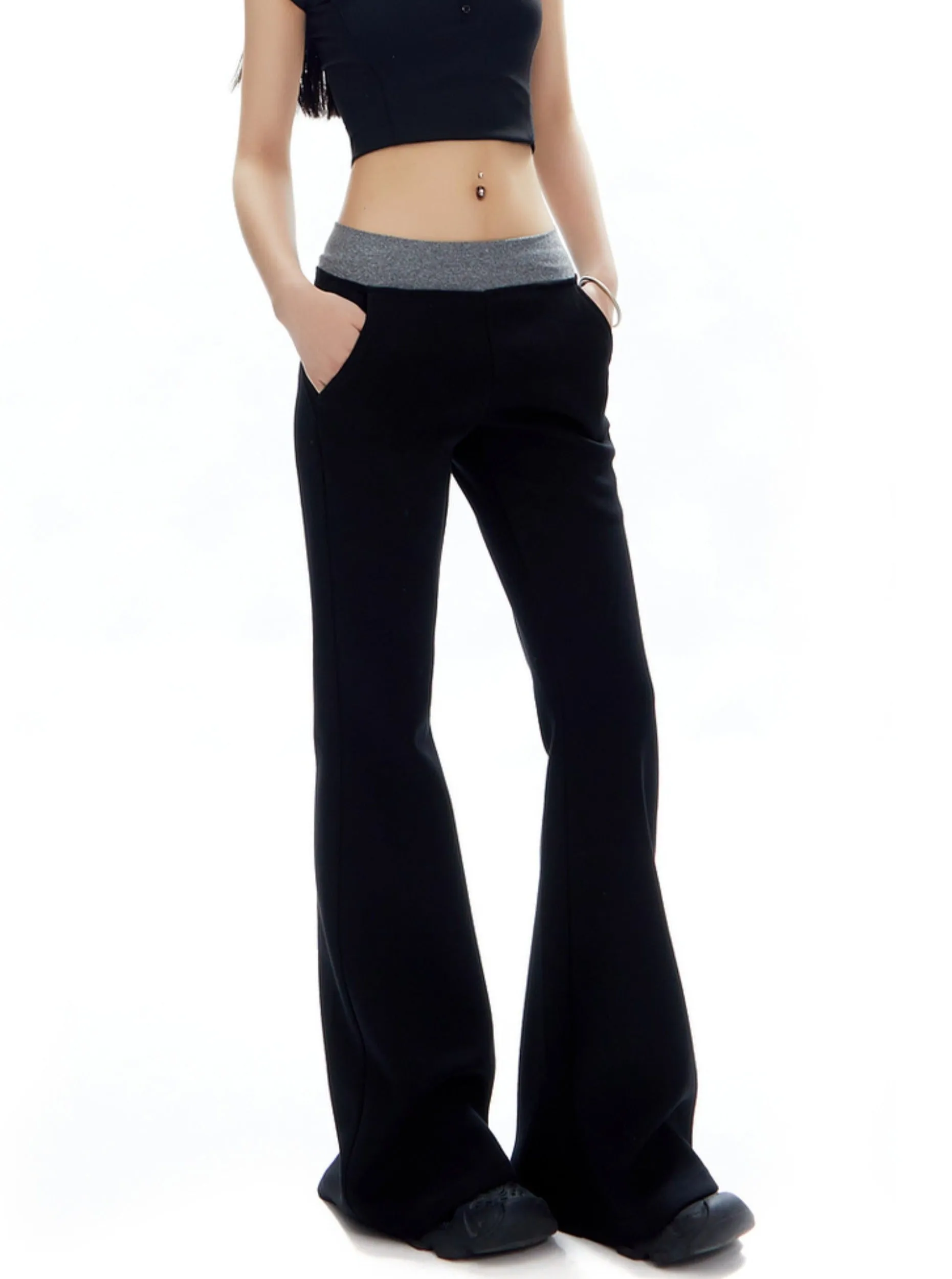 Cozy Contrast Flare Lounge Pants