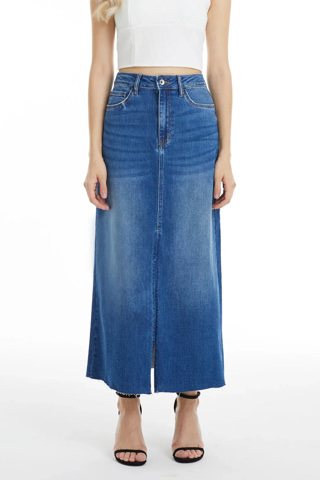 Denim Midi Skirt