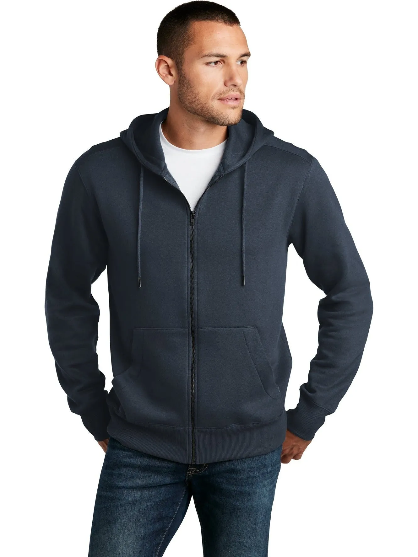 District Perfect Weight Fleece Full-Zip Hoodie