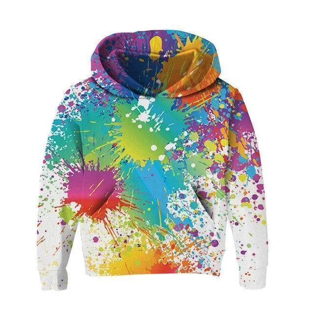 Dripping Paint Kids Hoodies