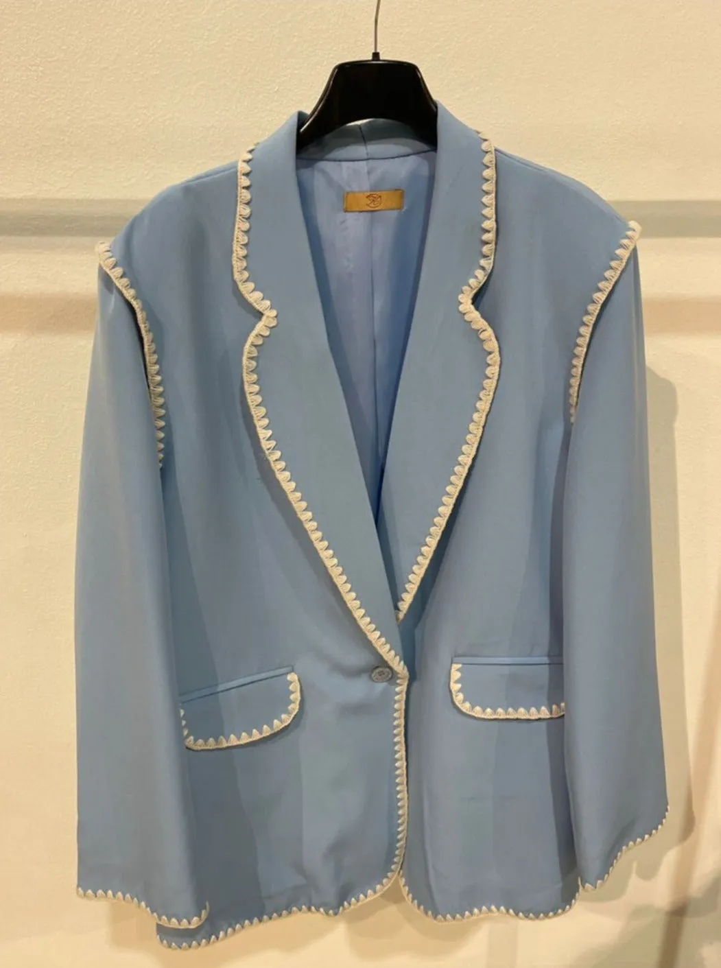 Exquiss Oversize Blazer With Trim