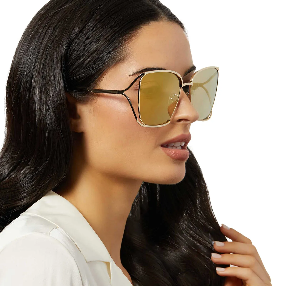 FRANCESCA - GOLD WITH CAFÉ OLE   GOLD FLASH POLARIZED SUNGLASSES