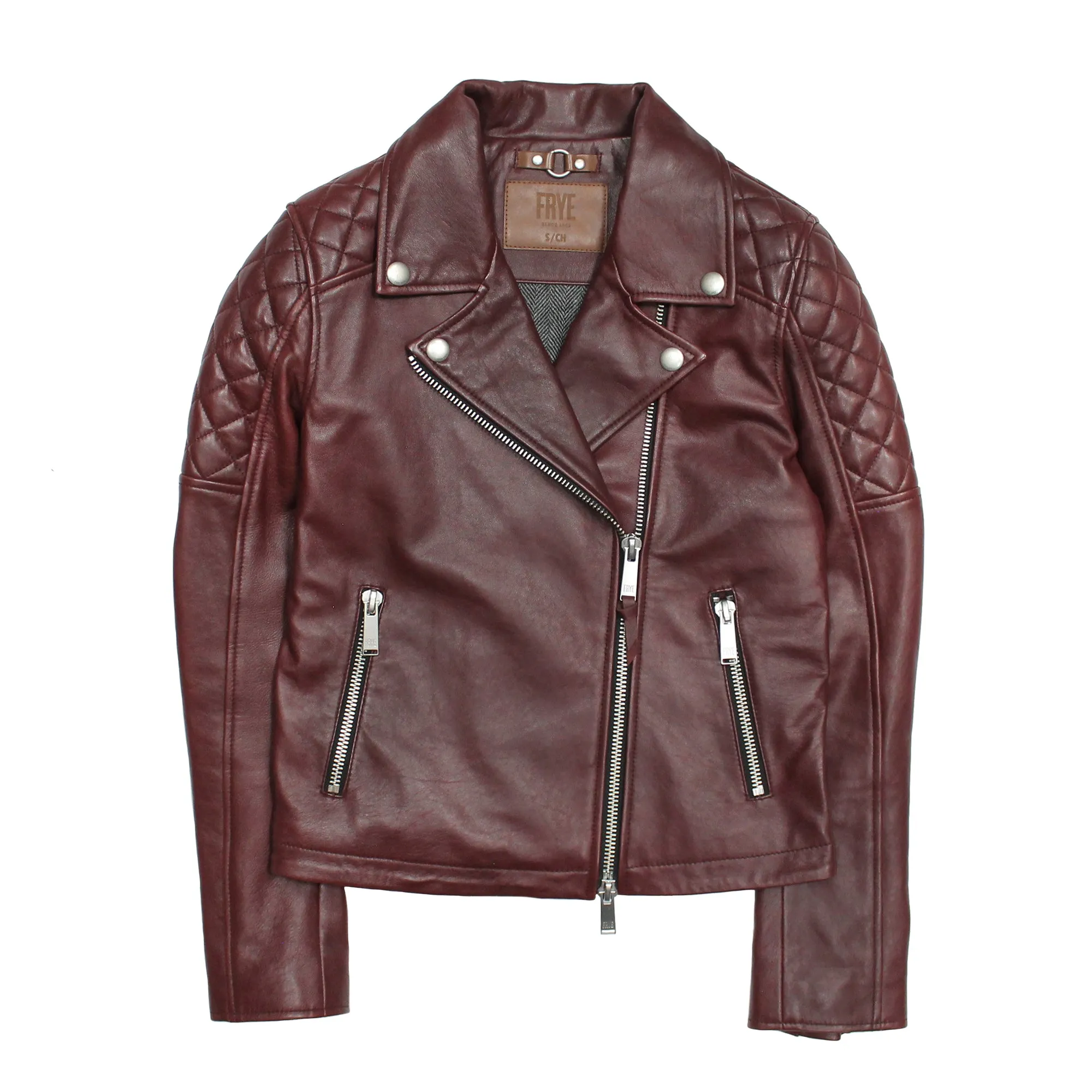 Frye Oxblood Biker Jacket