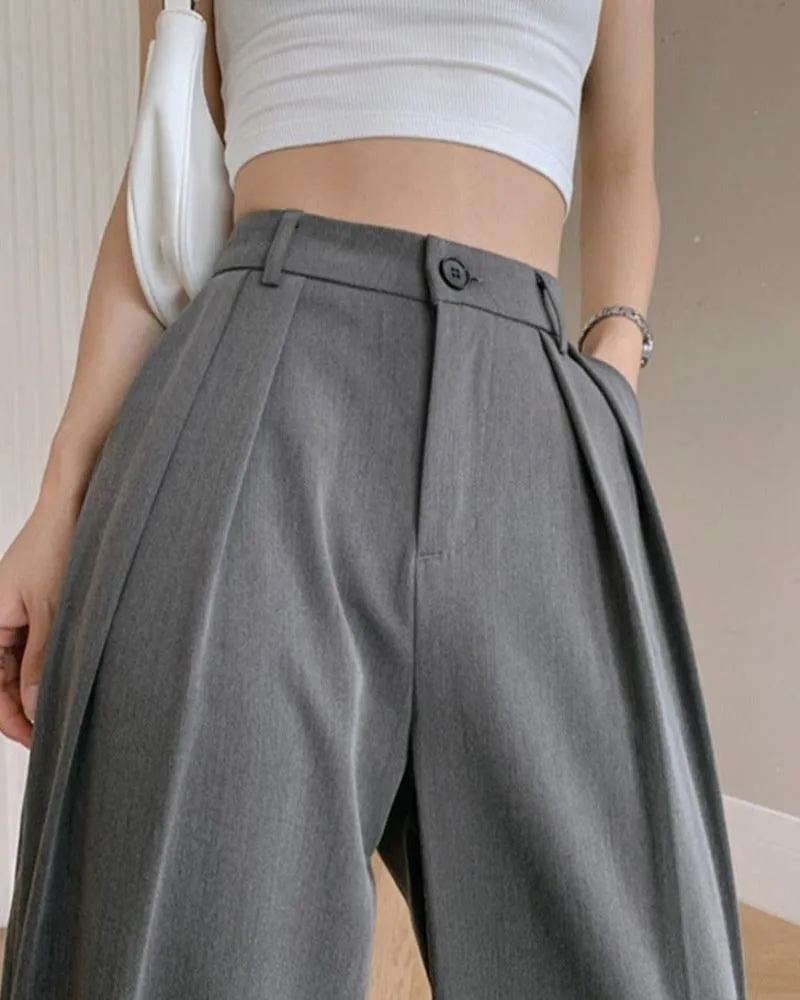 Full Length High Waisted Straight Pants