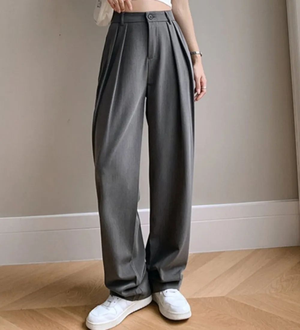 Full Length High Waisted Straight Pants