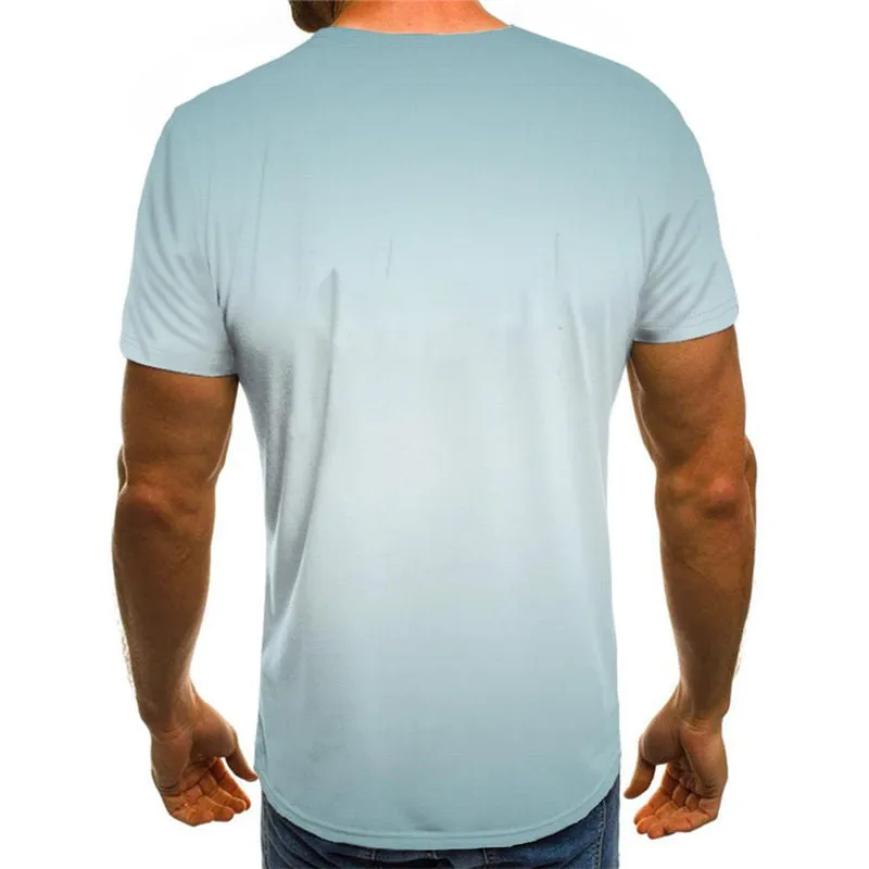 Gray blue gradient texture shirts special texture top tee different Cool man art costume