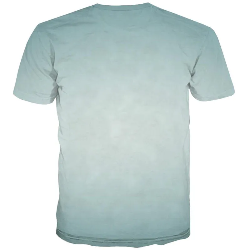 Gray blue gradient texture shirts special texture top tee different Cool man art costume