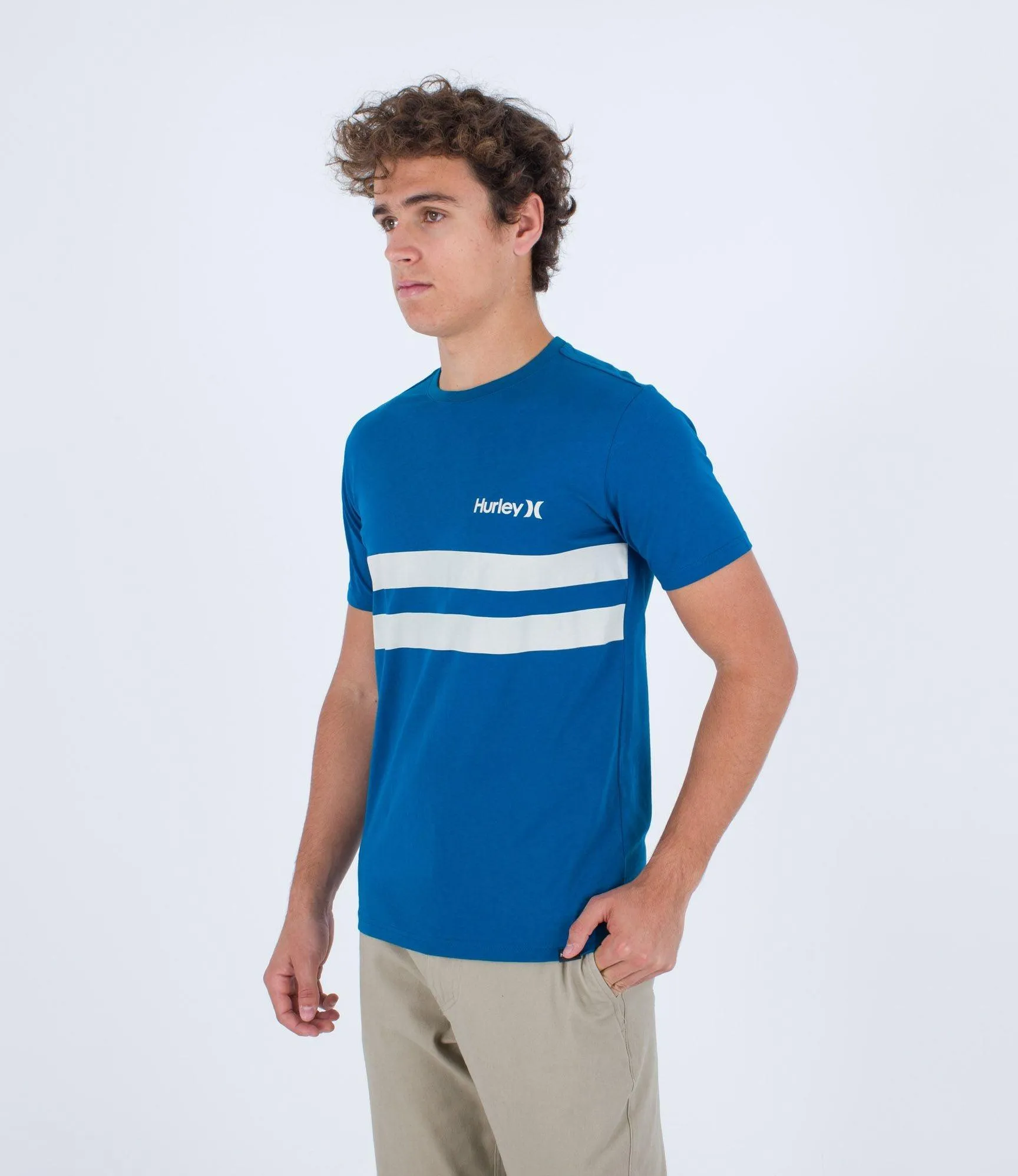 Hurley Block Party Oceancare Organic Tee Abyss Blue