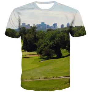 Lawn T shirts Men Golf Tshirt Anime Forest Tshirts Casual Natural Tshirts Novelty Game Tshirts Cool