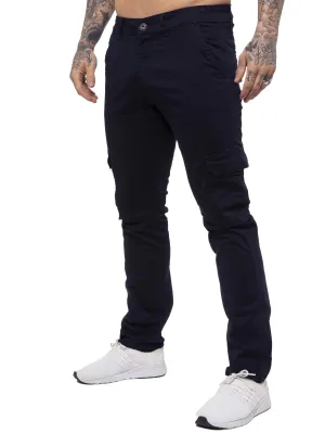 Mens Cargo Combat Slim Fit Trousers | Enzo Designer Menswear