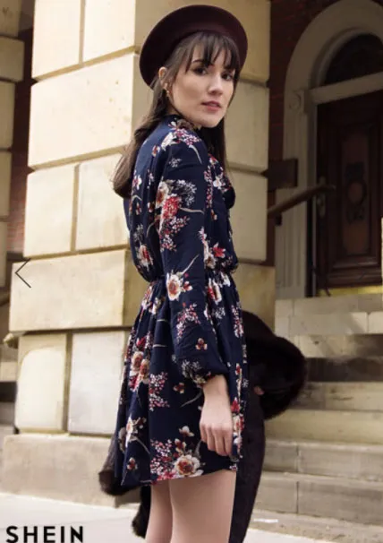 Modest Floral Women Dress