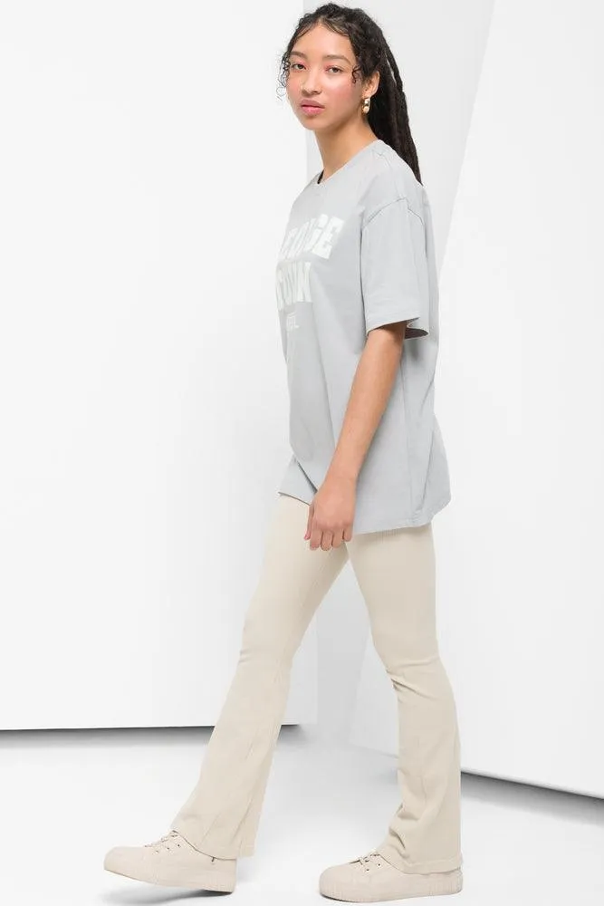 Oversized Short Sleeve T-Shirt Grey