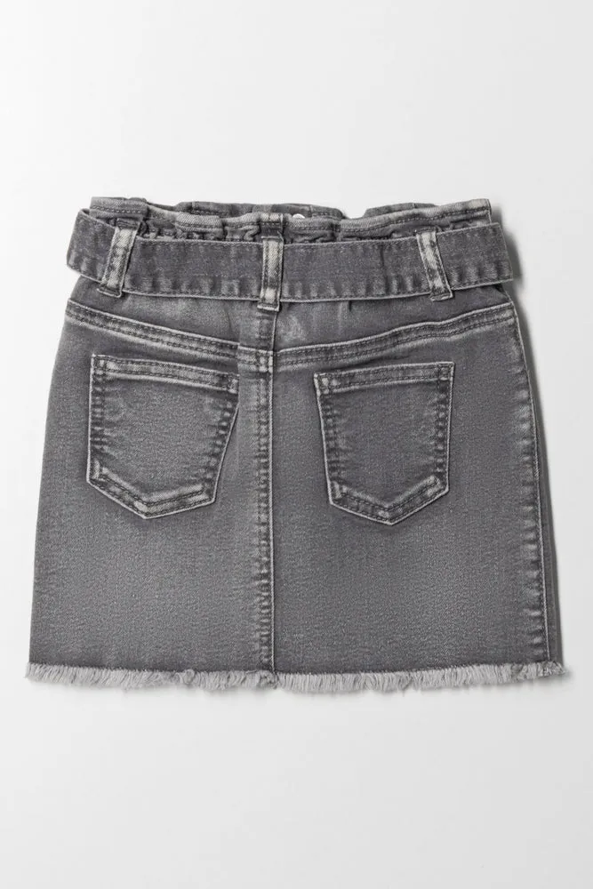 Paperbag Skirt Grey