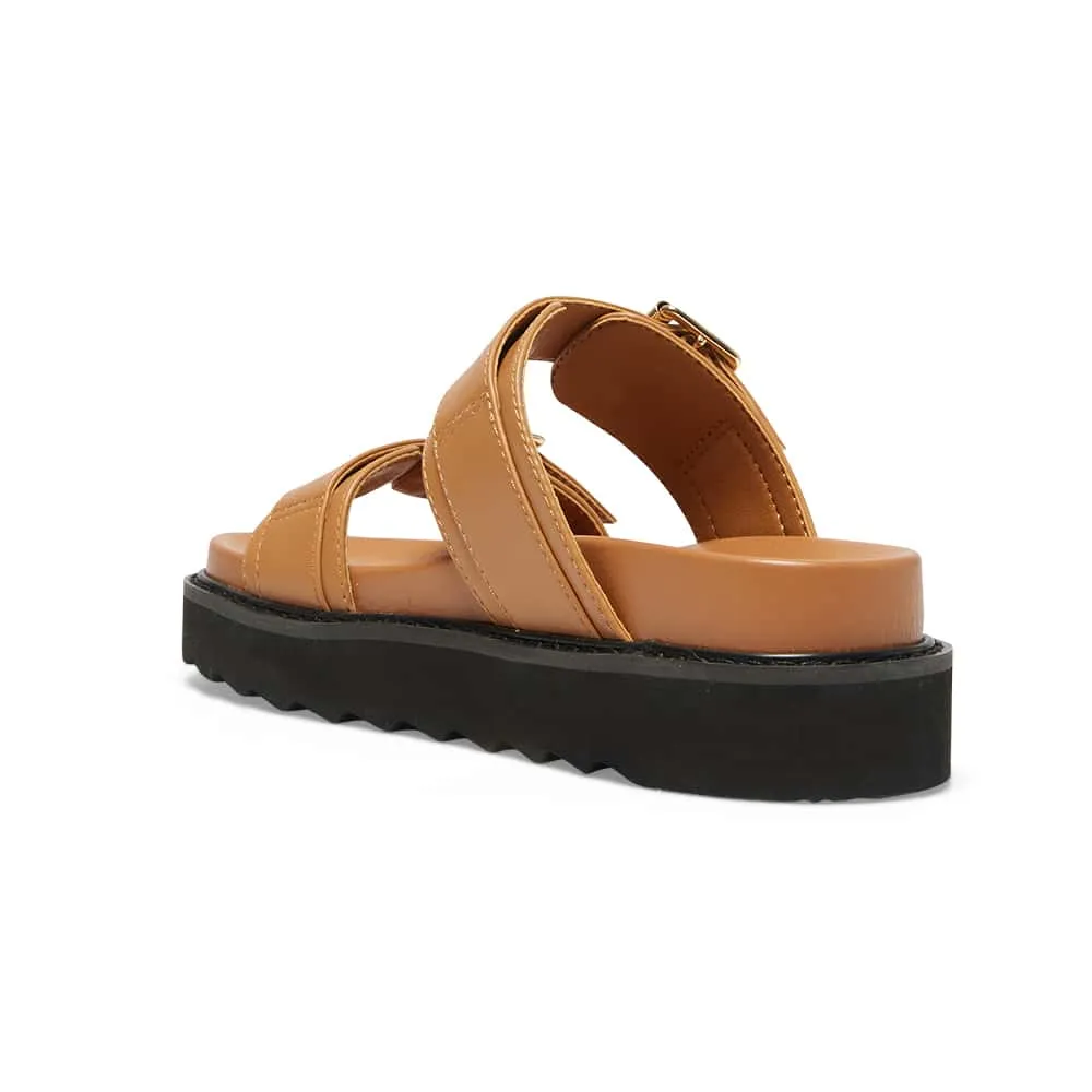 Poppy Slide in Tan Smooth