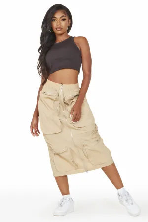 Raymia Khaki Skirt