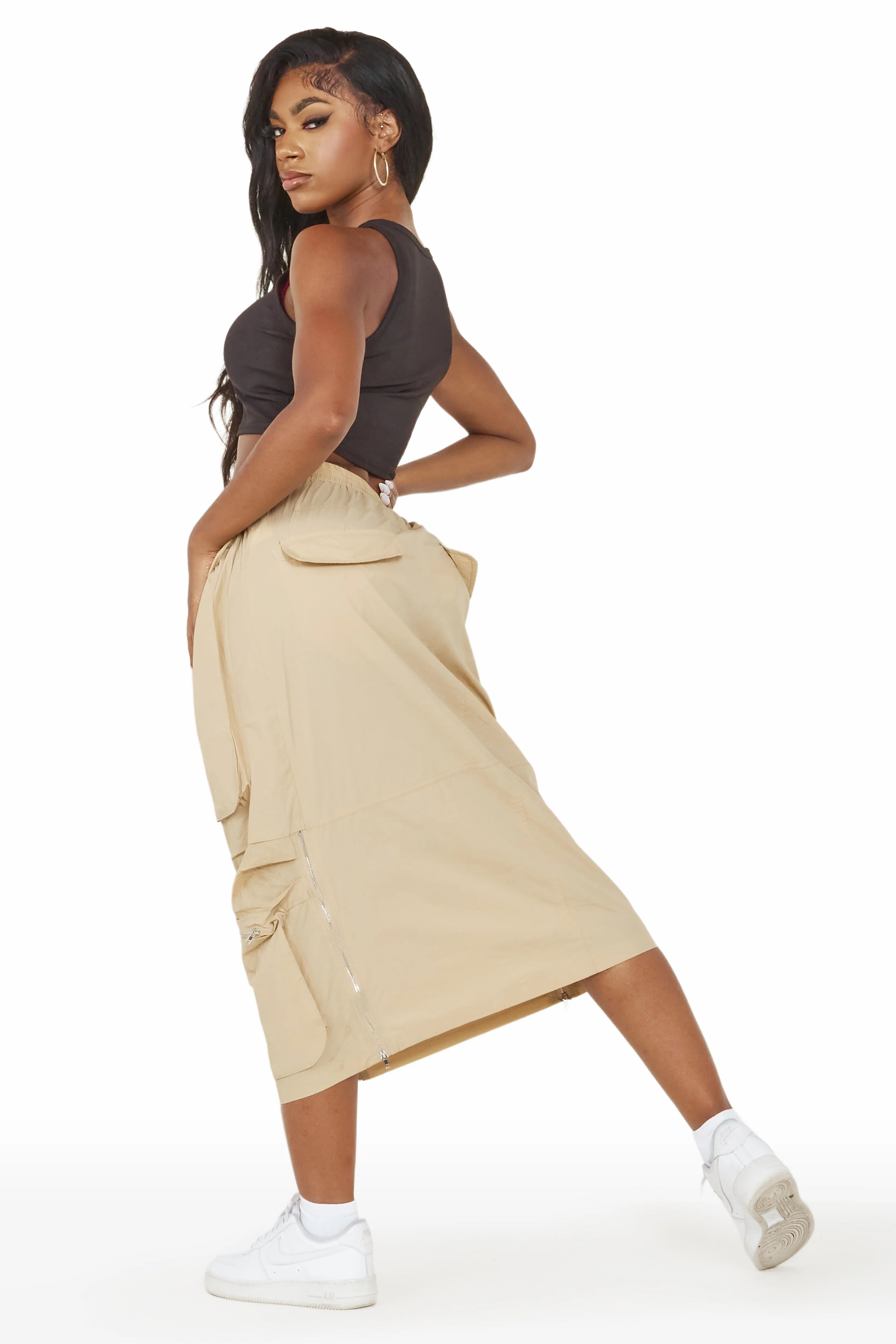 Raymia Khaki Skirt