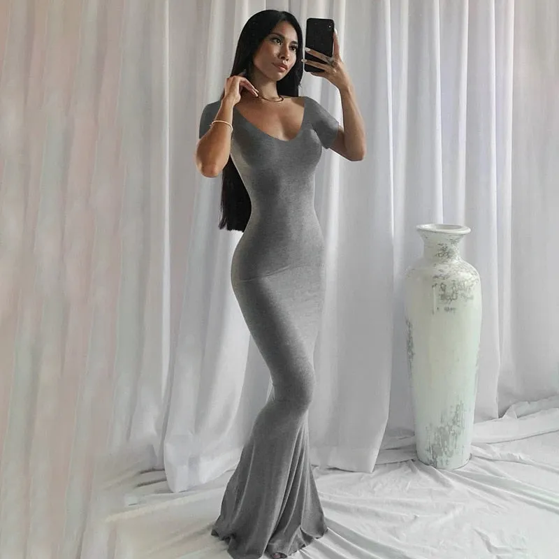 Satin Slip Sleeveless Backless Maxi Dress Women Y2k Summer Bodycon Elegant Sexy Outfits Ladies Birthday Party Club Sundress