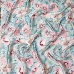 Serene Blossom Viscose Crepe Fabric - 110cm Wide - Soft Draping Quality - Shop Online-D18219