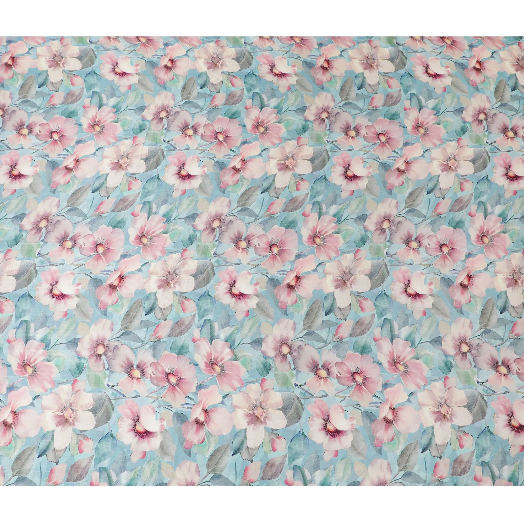 Serene Blossom Viscose Crepe Fabric - 110cm Wide - Soft Draping Quality - Shop Online-D18219