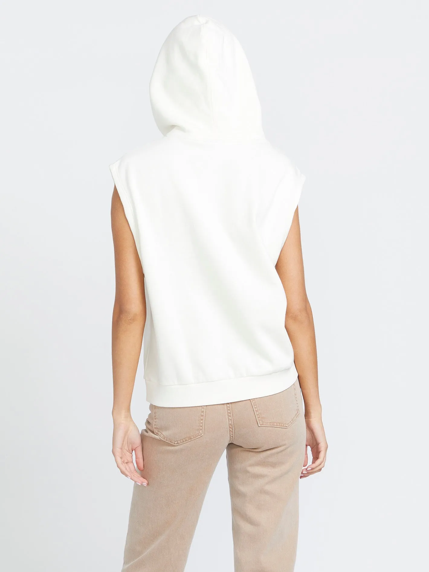 Sleeveless Hoodie - Star White