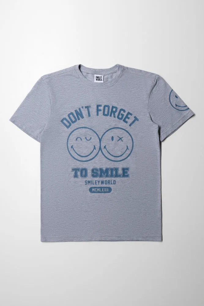 SmileyWorld Short Sleeve T-Shirt Grey