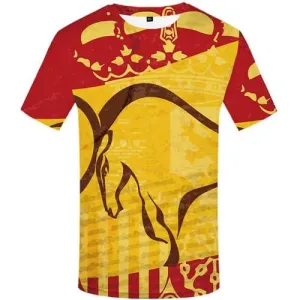 Spanish Flag T shirts Men Cattle Tshirt Anime Spain T shirts Funny Graffiti T-shirts Graphic Animal Tshirt Printed Short Sleeve