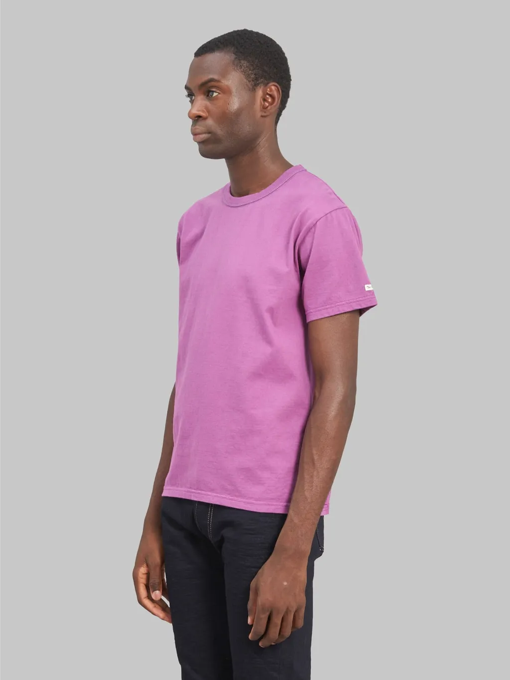 The Flat Head Loopwheeled Heavyweight Plain T-Shirt Purple