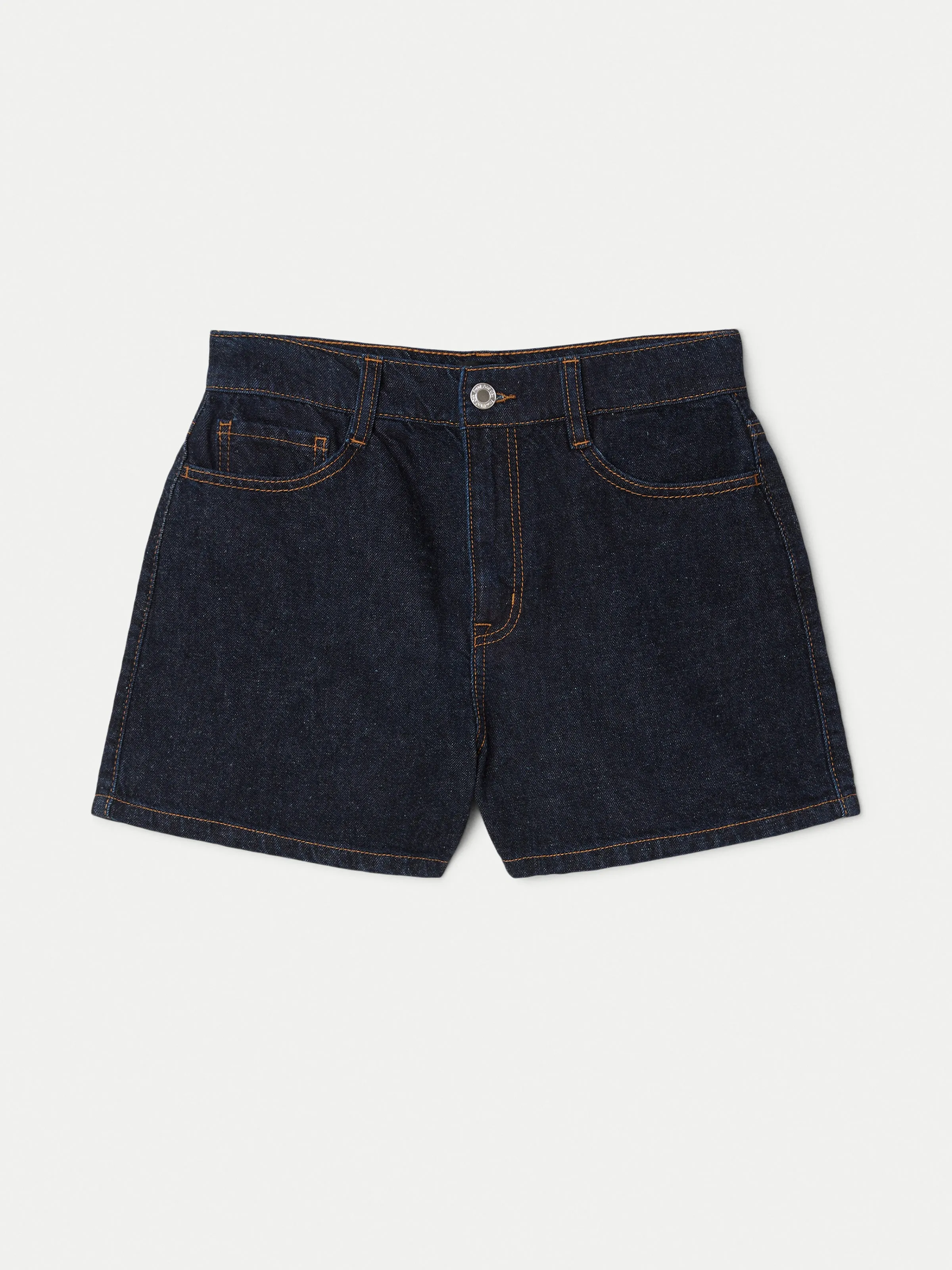 The Tina Relaxed Denim Short in Dark Wash