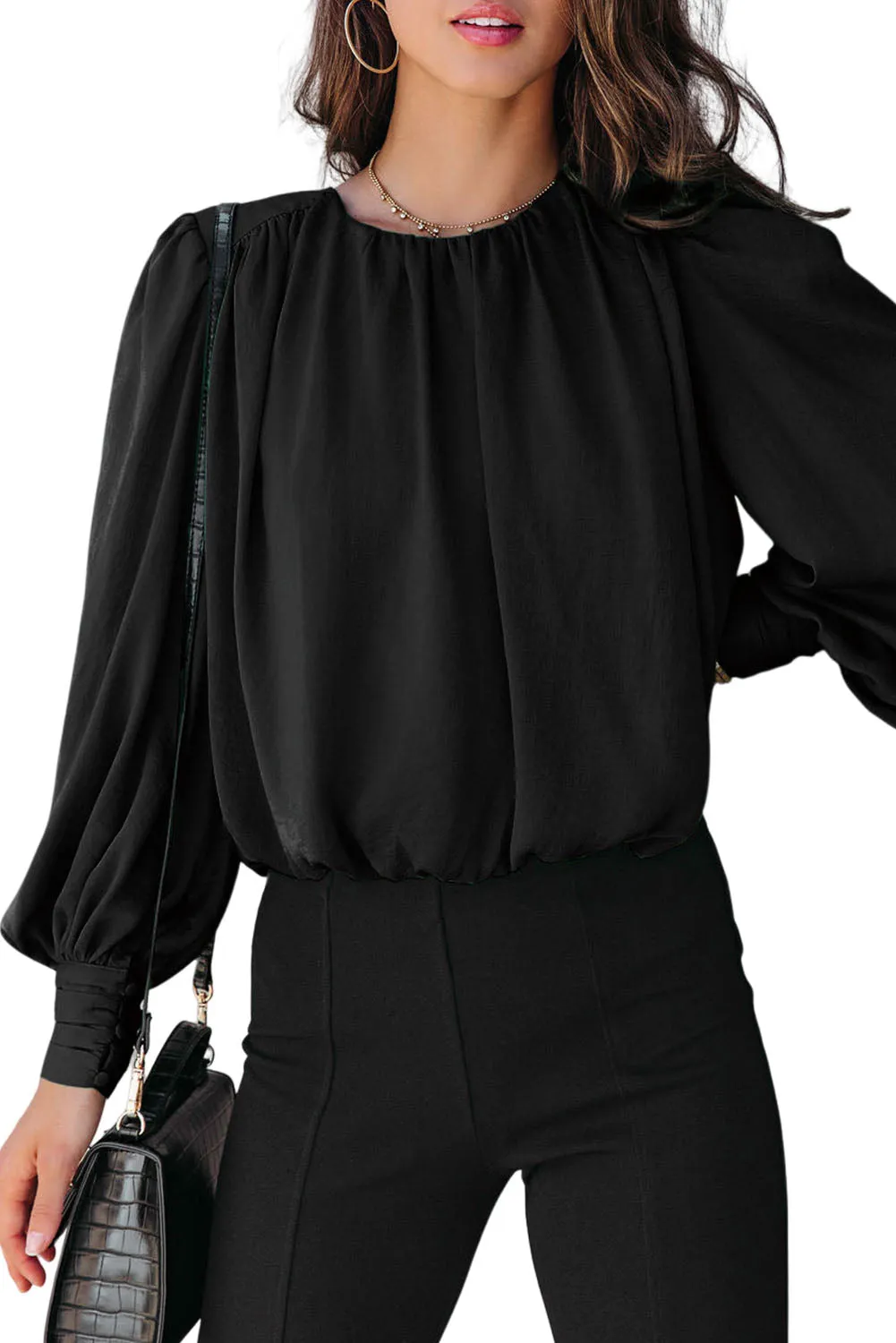 Timeless Gathered Puff Sleeve Blouse