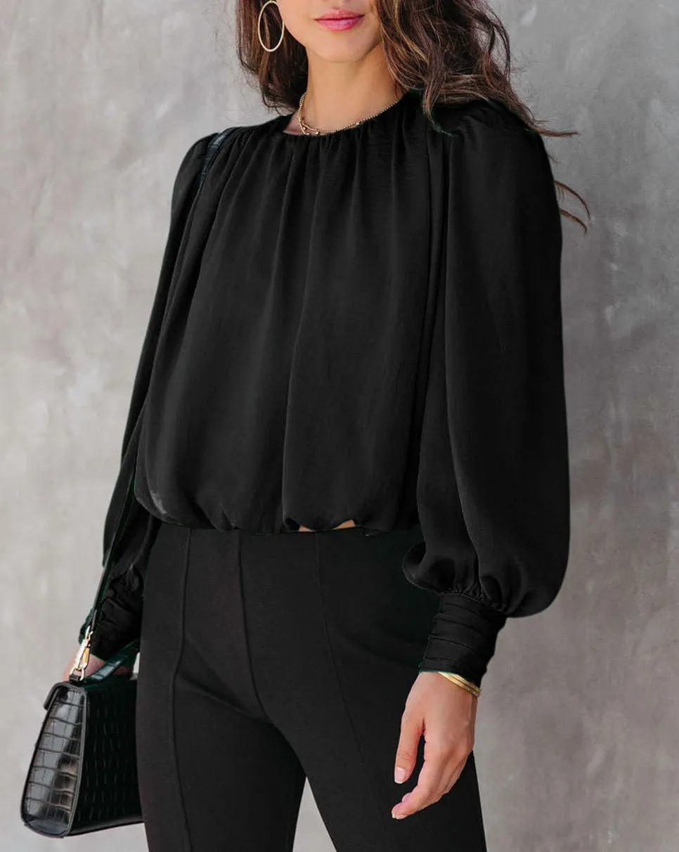 Timeless Gathered Puff Sleeve Blouse