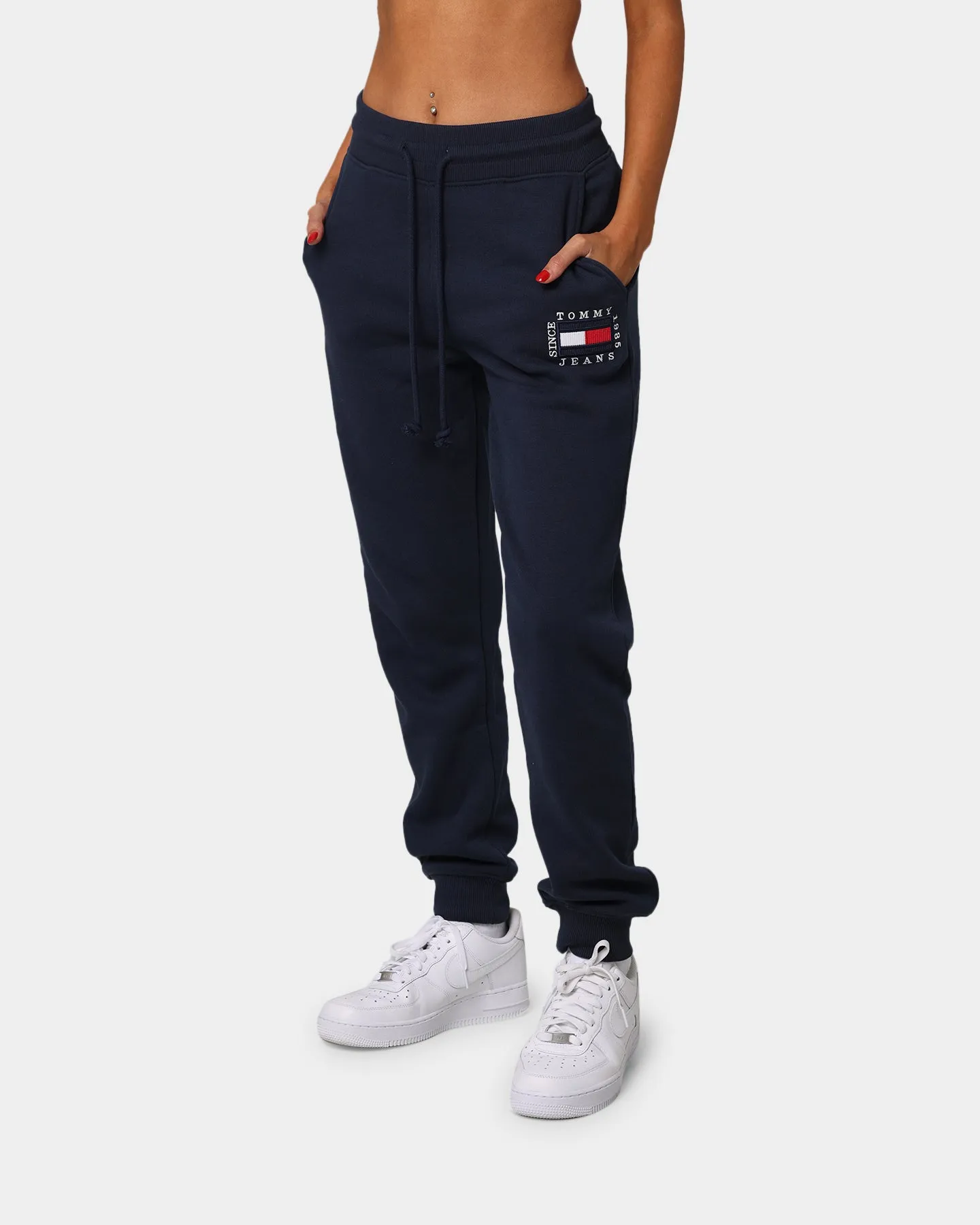 Tommy Jeans Women's Flag Slim Fit Sweat Pant Twilight Navy