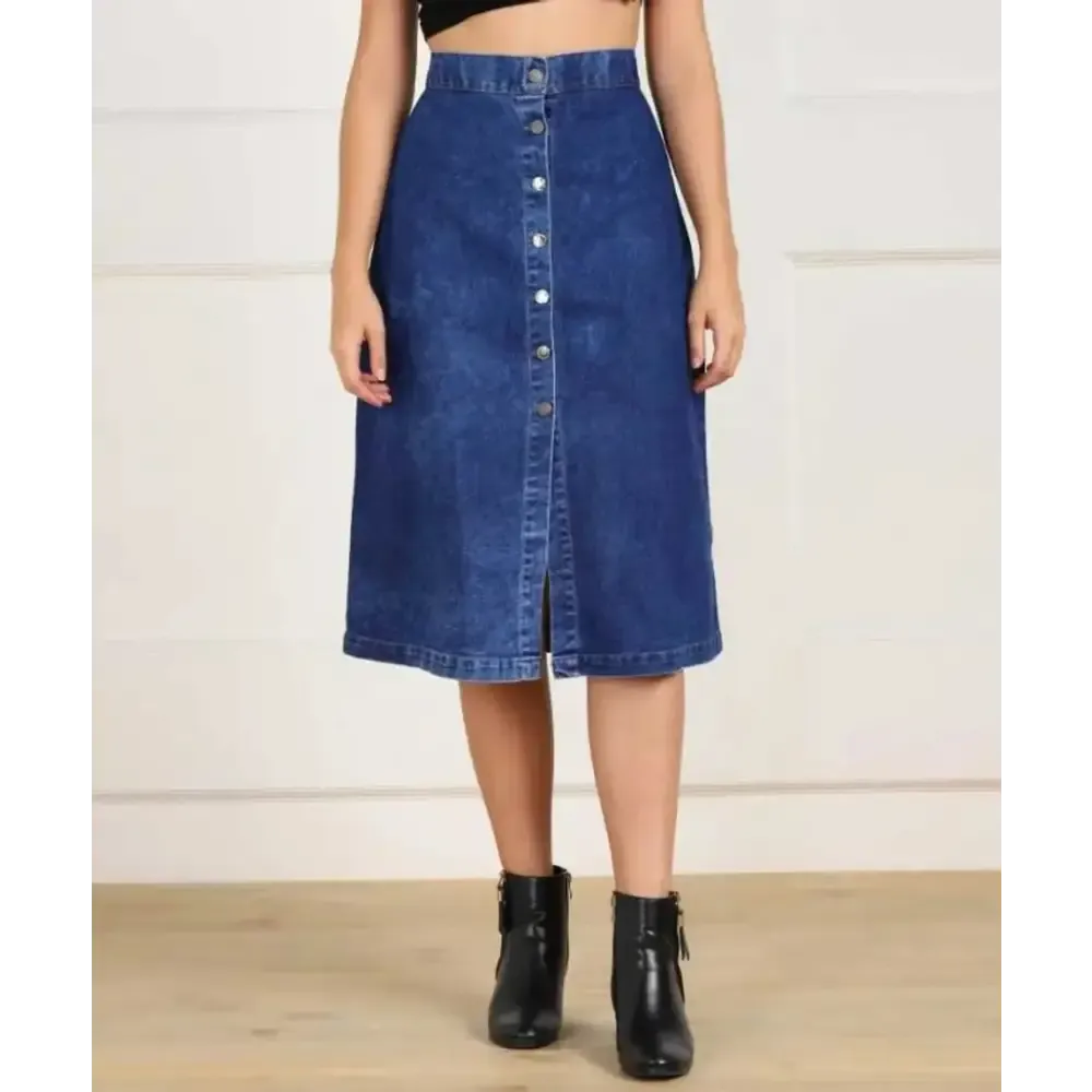 Trendy Denim A-line Skirt