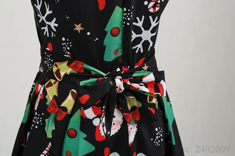 VenusFox Casual Elegant Vintage Christmas Dress