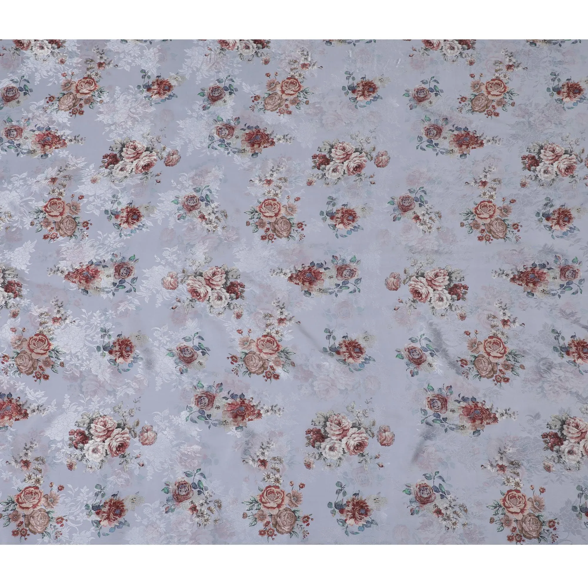 Vintage Floral Viscose Crepe Fabric, 110cm Wide â€“ Classic Victorian Elegance-D18398