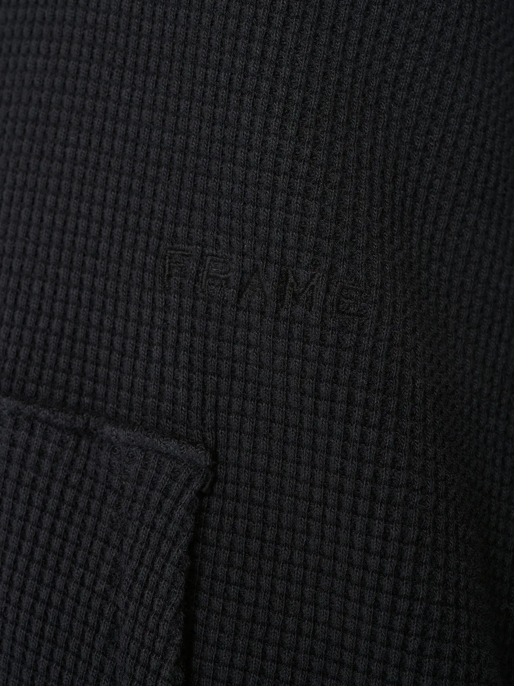 Waffle Textured  Hoodie -- Noir